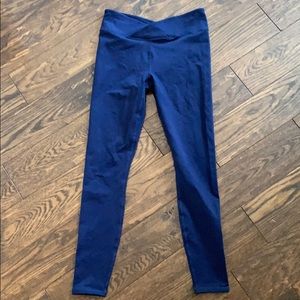 Navy Criss Cross Waist Leggings